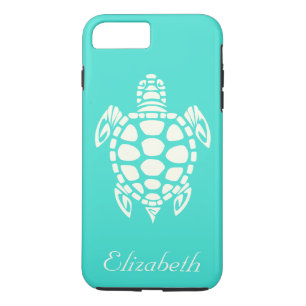 Coques Pour iPhone Turquoise et ivoire tribaux faits sur commande de
