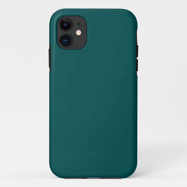 Coques Case-Mate iPhone Turquoise foncé (couleur solide) (Dos)
