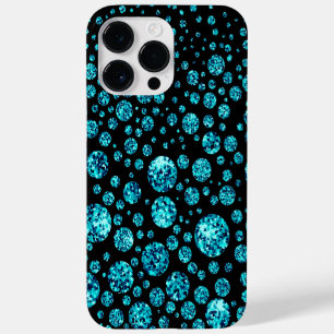 COQUE POUR POUR iPhone 14 PRO MAX TURQUOISE IRIDESCENT DIAMOND LOIN