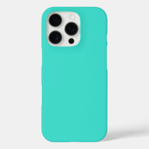 Coques iPhone 16 Pro Turquoise Moderne Uni Couleur Unie Sarcelle
