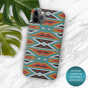Case-Mate iPhone Case Turquoise sarcelle bleu noir Mosaïque Art tribal
