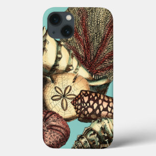 Case-Mate iPhone Case Turquoise Shell et collection de corail rouge