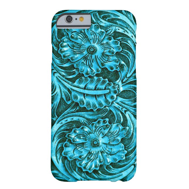 Coques Case-Mate iPhone Turquoise simili cuir usinée exotique de | (Dos)