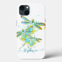 Turquoise Splatter Dragonfly personnalisée
