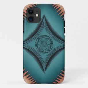 Case-Mate iPhone Case Turquoise Sunburst de Navajo Peach