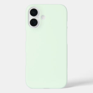Coques iPhone 16 Turquoise Vert Doux Pale Blanc Pastel Couleur Soli