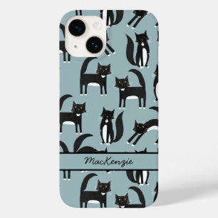 Coque Pour iPhone 14 Tuxedo Chat Personnalisé