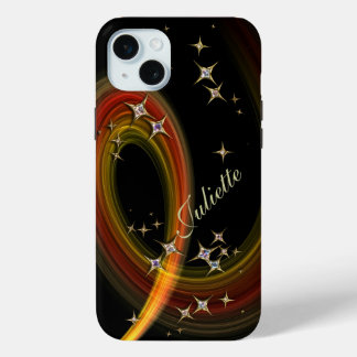 Coque iPhone 15 Mini Twinkle Little Star - art bling avec nom personnal