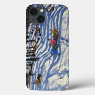 Etui iPhone Case-Mate Two boys falling off a sledge Morzine