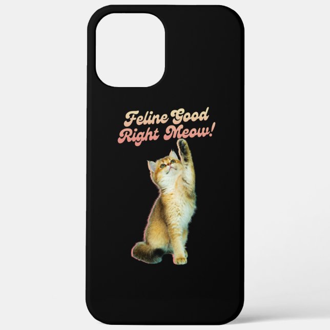 Coques Case-Mate iPhone Typographie de chat drôle mignonne avec Kitten jou (Verso)