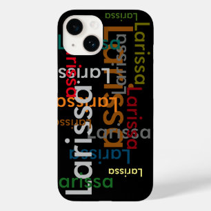 Coques Pour iPhone typographie de nom de motif de couleur personnalis