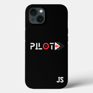 Case-Mate iPhone Case Typographie de pilote et avion à réaction, Monogra