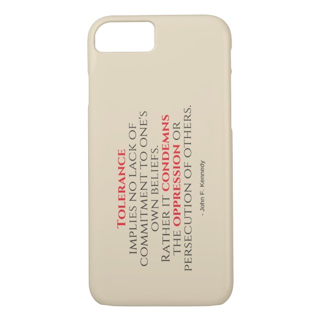Coques Case-Mate iPhone Typographie des devis de tolérance JFK (Dos)