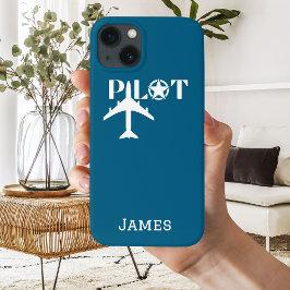 Case-Mate iPhone Case Typographie du pilote et minimaliste de l'avion Pe