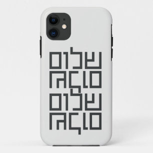 Case-Mate iPhone Case Typographie hébraïque : Shalom Shalom
