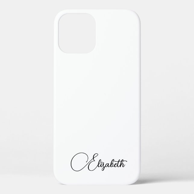 Coques Case-Mate iPhone Typographie Nom Monogramme Modèle moderne élégant (Verso)