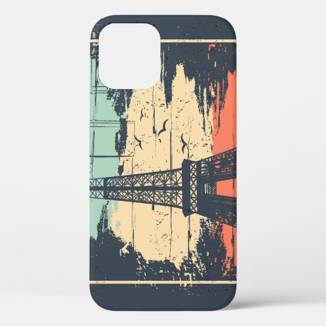 Coques Case-Mate iPhone Typographie parisienne : affiche Eiffel abstraite. (Verso)