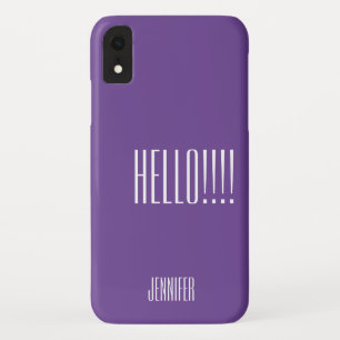 Case-Mate iPhone Case Typographie simple Purple Prénom