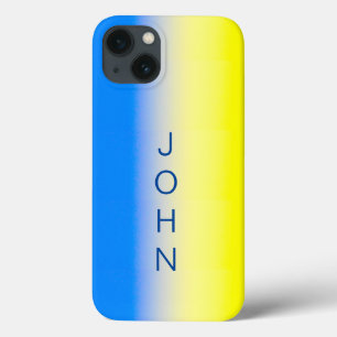 Case-Mate iPhone Case Ukraine bleue et jaune Texte personnalisé inspiré