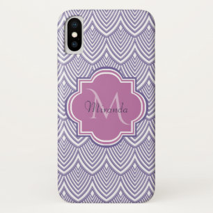 Coques Pour iPhone Ultra Violet Arborescence pétoncles Nom du monogra