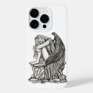 Coque Pour iPhone 14 Pro Un ange endormi sur la pierre