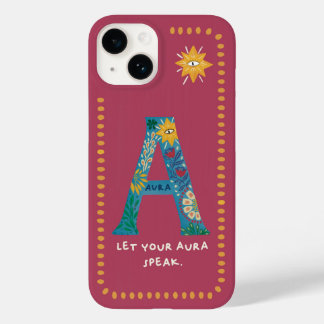 Coque Pour iPhone 14 Un appareil téléphonique Monogramme - Laissez votr