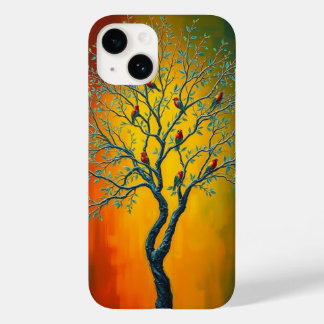 Coque Pour iPhone 14 Un arbre vibrant avec de nombreuses branches et co