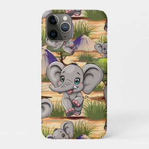Case-Mate iPhone Case Un bébé éléphant qui sonne heureux dans la savane