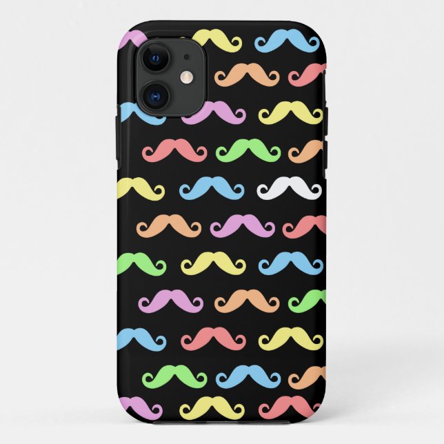Coques Case-Mate iPhone Un bon nombre de moustaches (noir) (Dos)