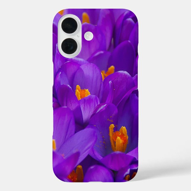 Coques Case-Mate iPhone Un champ de crocus violets (Verso)
