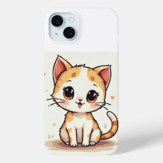 Coque iPhone 15 Mini un chat mignon