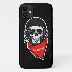 Case-Mate iPhone Case Un crâne de motards cool amusant portant casque, 