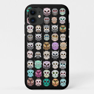 Coque iPhone 11 Un design avec une flopée de chouettes mignonnes