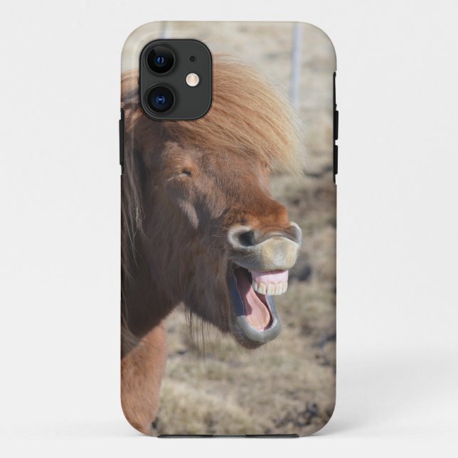 Coques Case-Mate iPhone Un drôle de cheval fait un visage idiot (Dos)