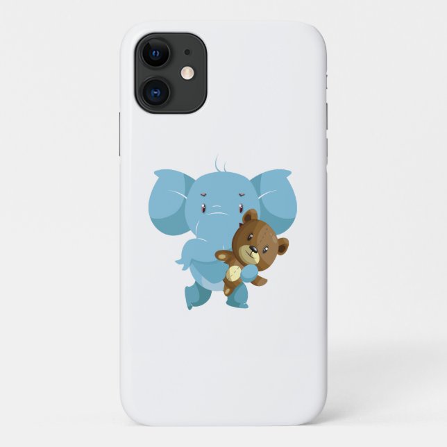 Coques Case-Mate iPhone Un éléphant avec ours en peluche (Dos)