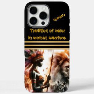 Coques iPhone 16 Pro Max Un guerrier courageux se tient fort parmi les bête
