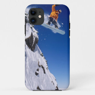 Coque Case-Mate Pour iPhone Un homme en snowboard sautant d'une corniche à