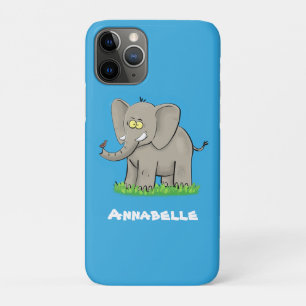 Case-Mate iPhone Case Un joli éléphant drôle avec un oiseau sur le tronc