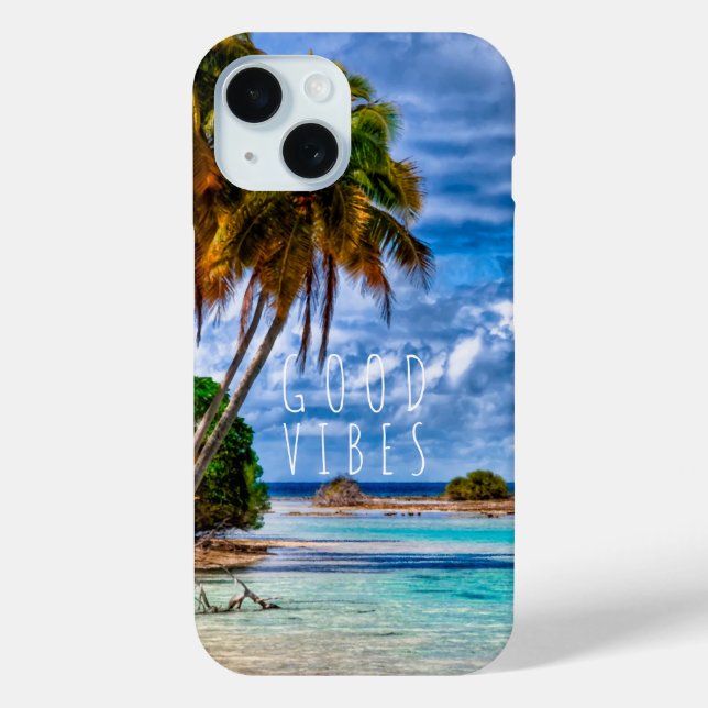 Coques Case-Mate iPhone Un magnifique paysage d'été de la plage hawaïenne (Verso)