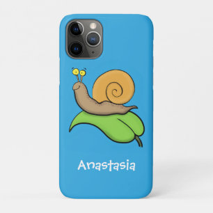 Case-Mate iPhone Case Un mignon escargot heureux sur une illustration d'