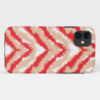 un motif en zigzag rouge et blanc sur fond blanc