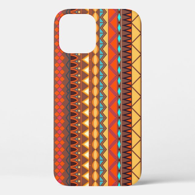 Coques Case-Mate iPhone Un motif sans couture ethnique tribale coloré. (Verso)