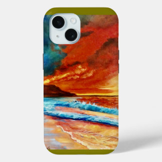 Coque Pour iPhone 15 Un paysage marin tropical brillant