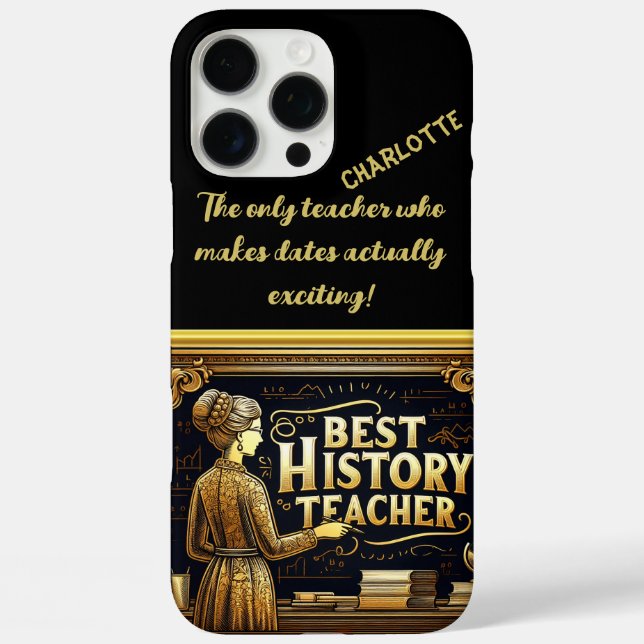 Coques Case-Mate iPhone Un professeur d'histoire inspirant au tableau noir (Verso)