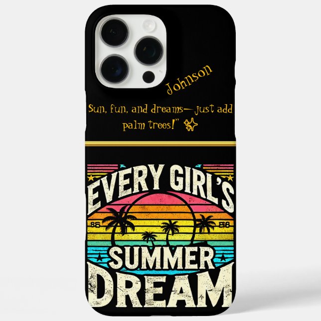 Coques Case-Mate iPhone Un rêve d'été audacieux (Verso)