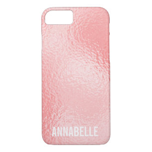 Coques Pour iPhone Un rose brillant et chic et brillant, ajoutez votr