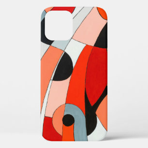Case-Mate iPhone Case Un tableau abstrait de noir, blanc et re
