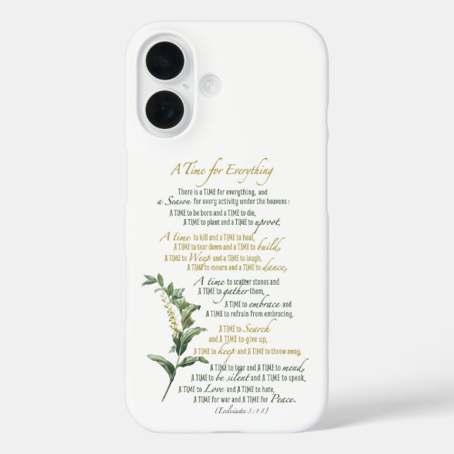 Coques Case-Mate iPhone Un temps pour tout - Ecclesiastes 3 : 1-8 (Verso)