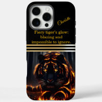 Un tigre flamboyant brille la nuit