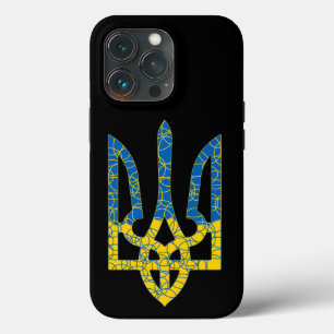 Case-Mate iPhone Case Un trident ukrainien texturé drapeau d'Ukraine cou